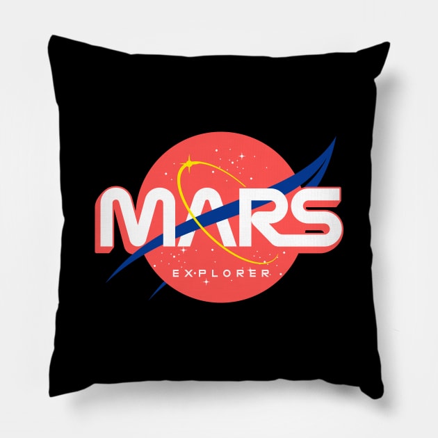 Mars Explorer Pillow by CHAKRart