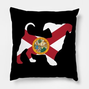 Chiweenie Dog Lover Florida Flag Pillow