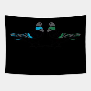 Cute pigeon couple Tapestry