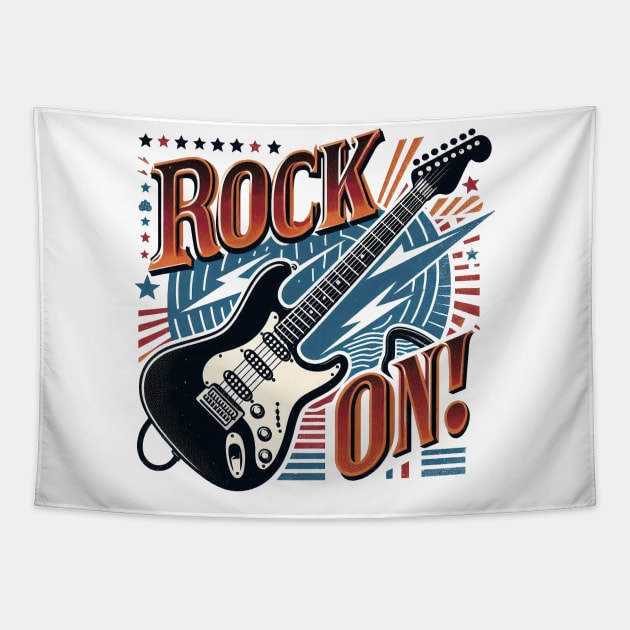 Vintage electric guitar Tapestry by T-Shirt Paradise
