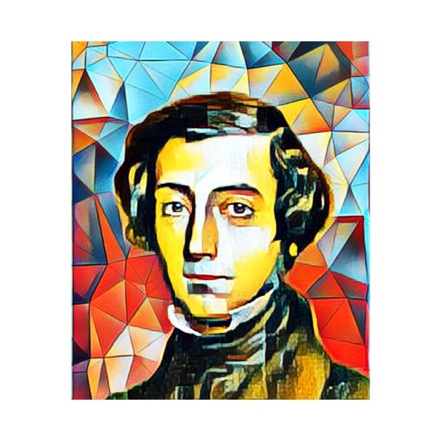Alexis de Tocqueville Abstract Portrait | Alexis de Tocqueville Artwork 2 by JustLit
