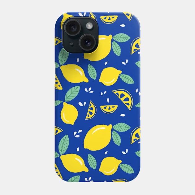 Cute Lemon Pattern Phone Case by The Artsychoke