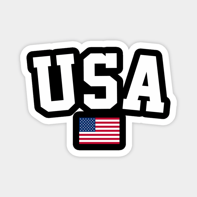 USA Flag American Flag Magnet by Aspita