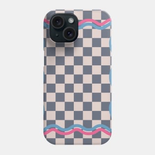 90s Checkerboard Blue Denim Phone Case