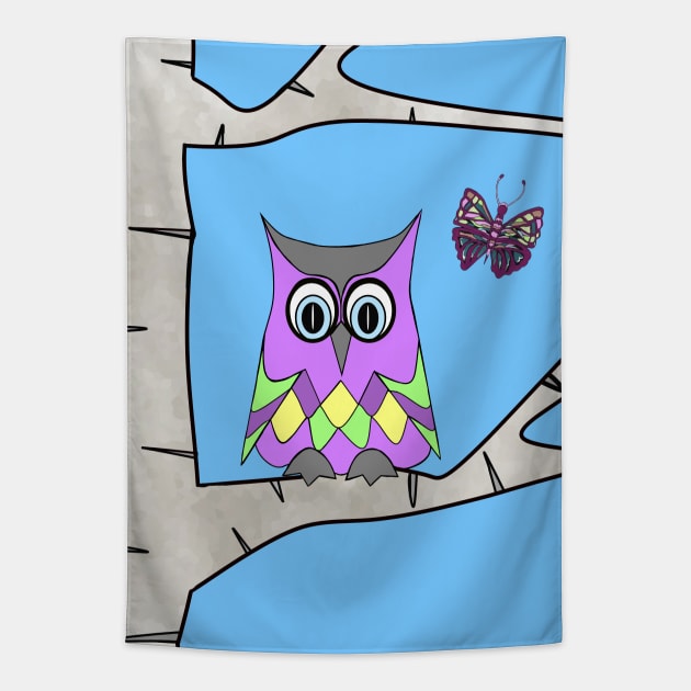 Spring Owl Tapestry by SartorisArt1