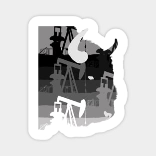 Bison Profile - Pumpjacks Magnet