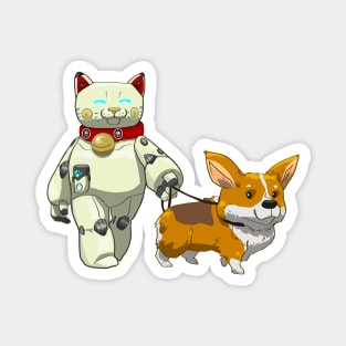 Nekobo the bot dog-sitter Magnet