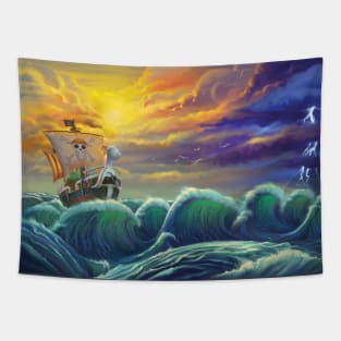 Feyigy Anime Tapestry - One Piece Tapestry-Going Merry Ship Room