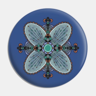 Fleur de Lis Mandala Pin