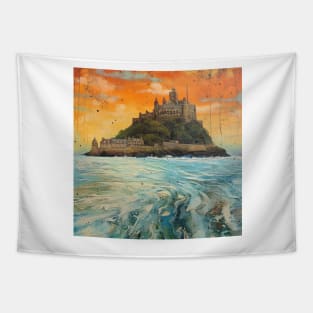 St Michael’s Mount from Penzance at sunrise Tapestry