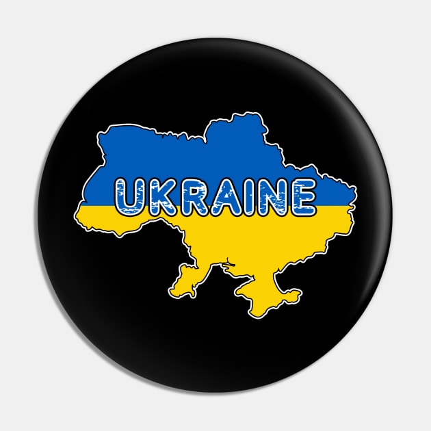 Ukraine Flag and Map Slava Ukraini Pin by Scar