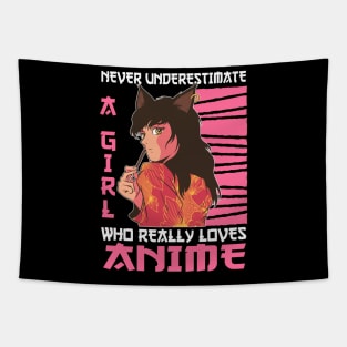 Girl Really Loves Anime Merch Anime Girl Otaku Gift Anime Tapestry