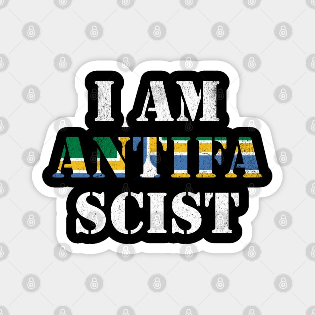 I Am Anti Fascist Portland Flag Political Activism Resistance Magnet by Yesteeyear