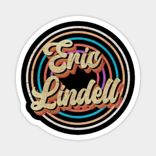 vintage circle line color Eric Lindell Magnet