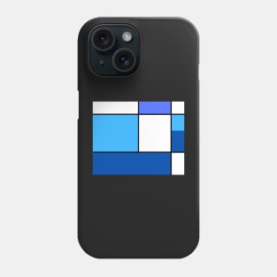 Squares and Rectangles  Blue, Light Blue, White Phone Case