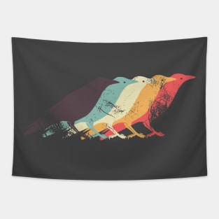 Retro Crow Tapestry