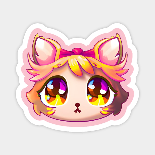 Cat girl Magnet by Meowsiful