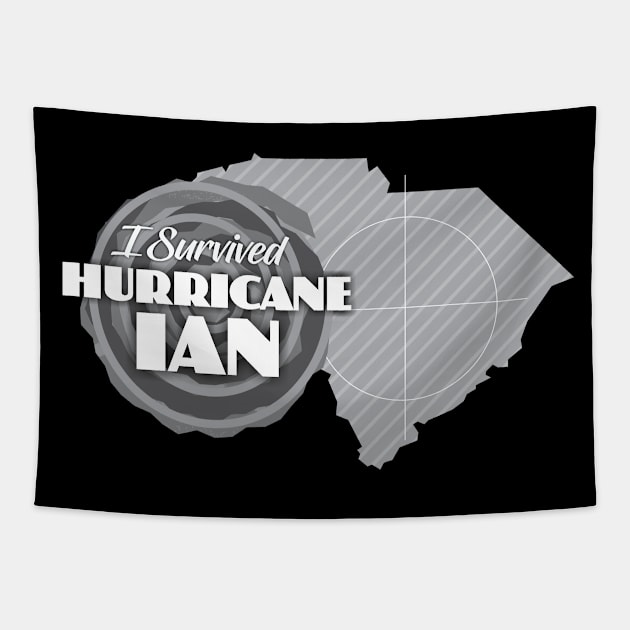 I Survived Hurricane Ian Tapestry by Dale Preston Design