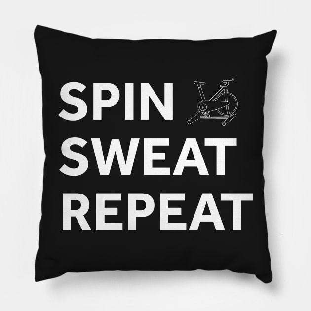 Spin Sweat Repeat Pillow by murialbezanson