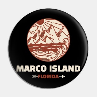 Retro Marco Island Pin