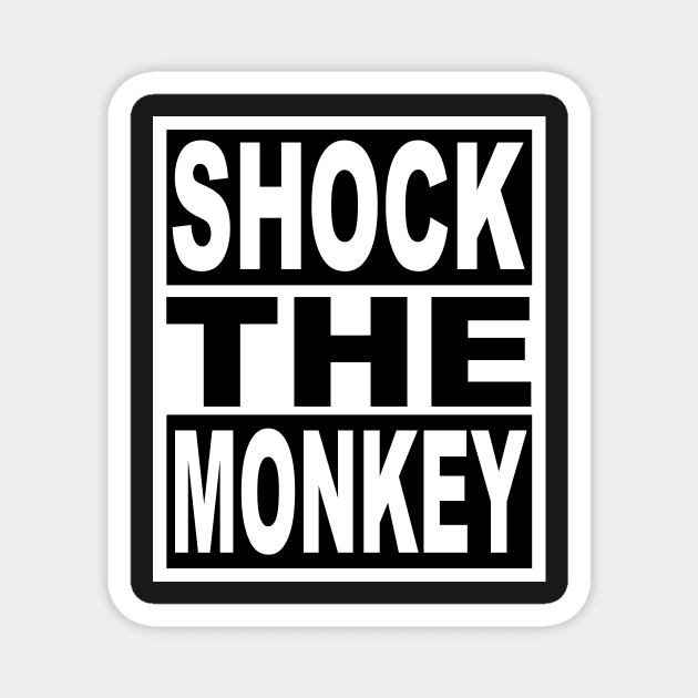 Shock the Monkey Magnet by flimflamsam