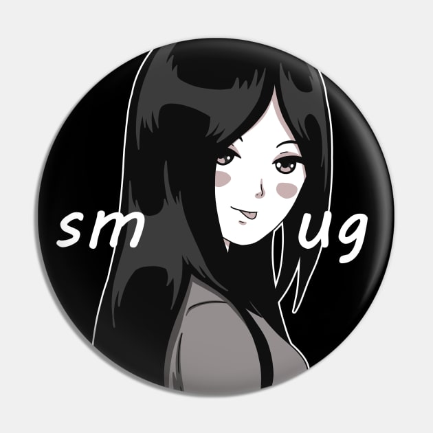 Sticking out Tongue Smug Face Manga Girl Pin by designsenpai