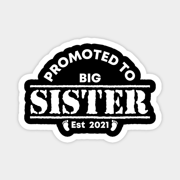 Vintage Promoted to Big Sister 2021 new Sister gift Big Sister Magnet by Abko90