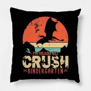 Back To School, I'm Ready To Crush Kindergarten Dragon Boys Pillow