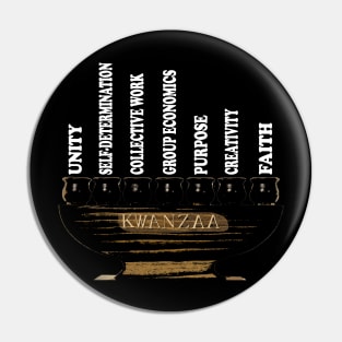 Kwanzaa Kinara White Pin