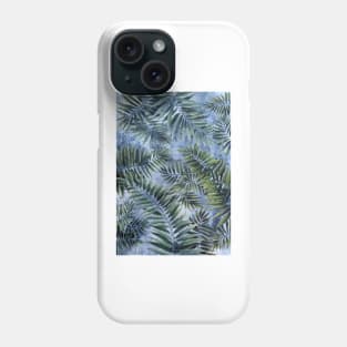 Abstract Palm Leaves 1, Tropical Plant Illustration Phone Case