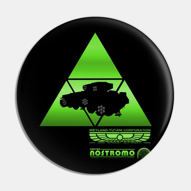 Alien Nostromo spaceship green Pin by udezigns