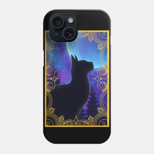 Moonlight Galaxy Forest Cat Phone Case