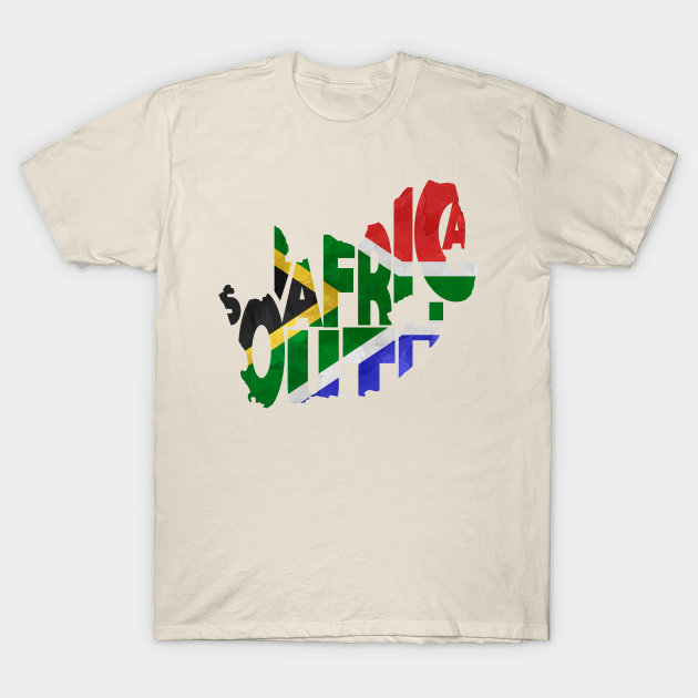 South Africa Typo Map - South Africa - T-Shirt | TeePublic