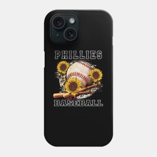 Awesome Baseball Name Phillies Proud Team Flowers Phone Case