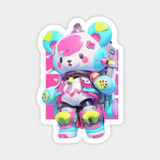 AKBLM - HYPERPOP MECHA メカ MOBILE SUIT KUMA | COOL MECHA ANIME FASHION Magnet