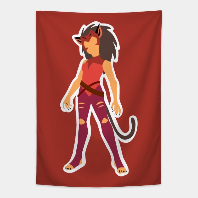 Minimalist Catra Tapestry by ayanayokie