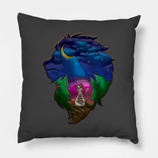 Cute Cosmic Lion Pillow