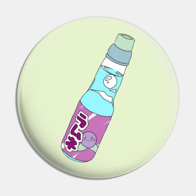 Kawaii Blueberry Soda Drink Pin by PeachPantone