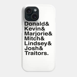 Trump Traitors Name Stack Phone Case