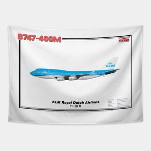 Boeing B747-400M - KLM Royal Dutch Airlines (Art Print) Tapestry