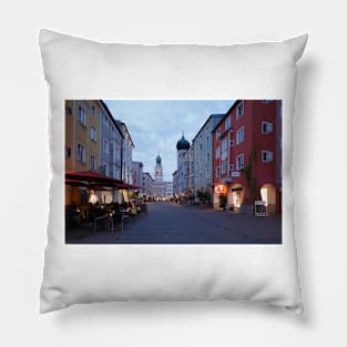 Max-Josefs-Platz, Rosenheim, Upper Bavaria, Bavaria, Germany, Europe Pillow