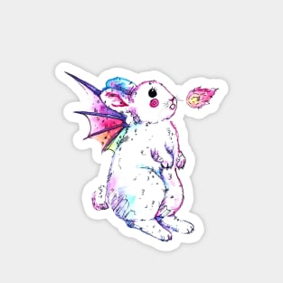 Pastel Dragon Bunny Magnet