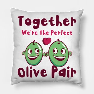 Valentine's Day Olive Couples Dating Romance Pillow