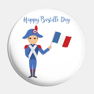 Soldier holding the French flag - Bastille Day Pin