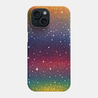 Starry and rainbow coloured pattern Phone Case