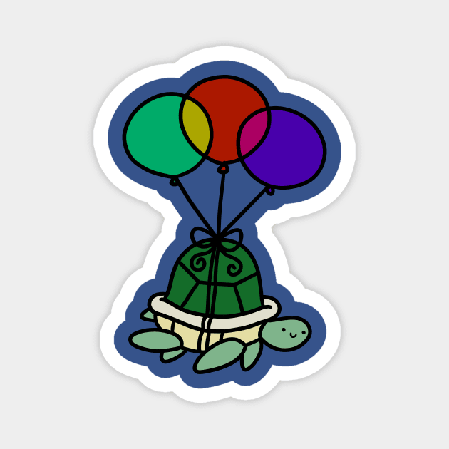 Balloon Turtle Magnet by saradaboru