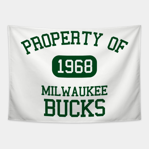 Property of Milwaukee Bucks Tapestry by Funnyteesforme