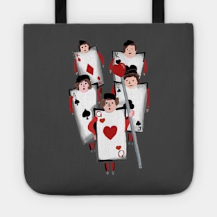 All the Kings Men Alice in wonderland Card Soldiers Tote