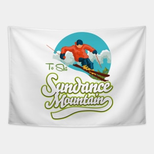 Sundance Mountain ski logo Tapestry