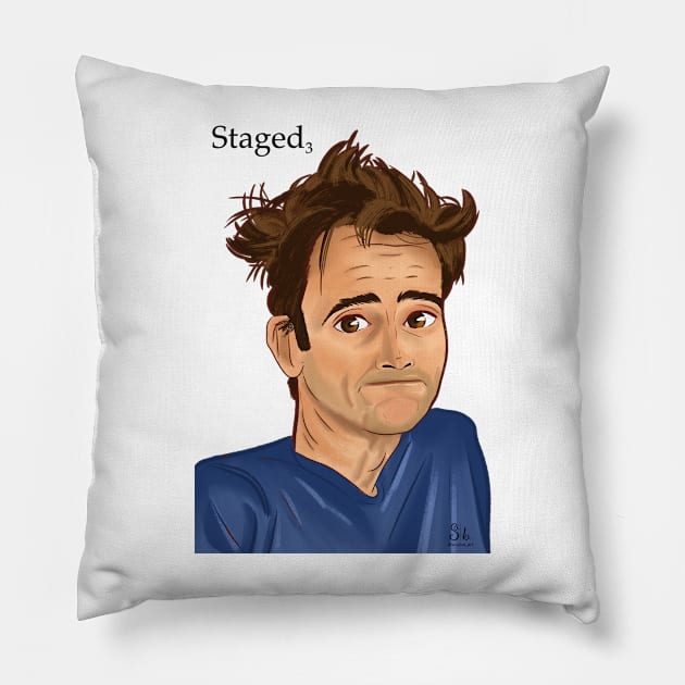 David Tennant Pillow by AC Salva